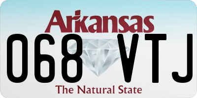 AR license plate 068VTJ