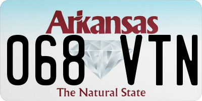AR license plate 068VTN