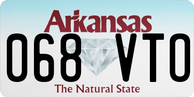 AR license plate 068VTO