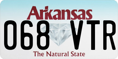 AR license plate 068VTR