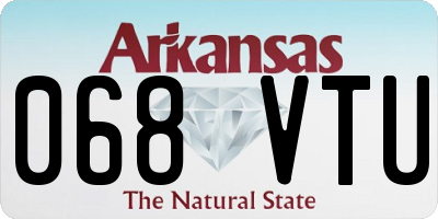 AR license plate 068VTU