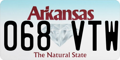 AR license plate 068VTW