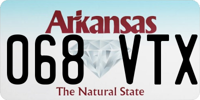 AR license plate 068VTX