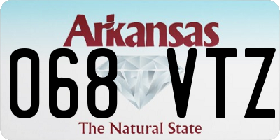 AR license plate 068VTZ