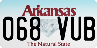 AR license plate 068VUB