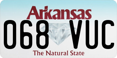 AR license plate 068VUC