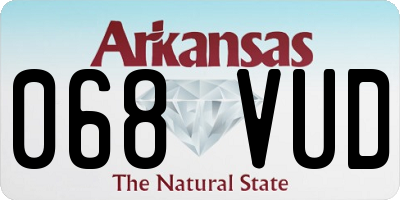 AR license plate 068VUD
