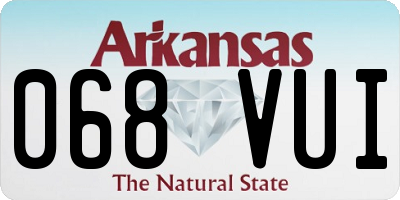 AR license plate 068VUI
