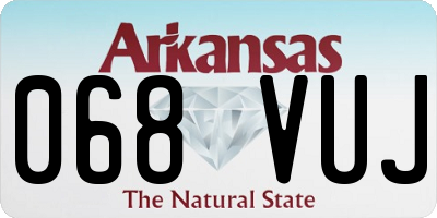 AR license plate 068VUJ