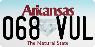 AR license plate 068VUL