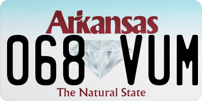AR license plate 068VUM