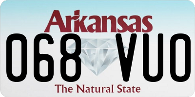 AR license plate 068VUO