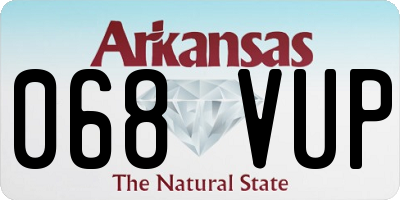 AR license plate 068VUP