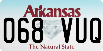 AR license plate 068VUQ