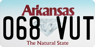 AR license plate 068VUT