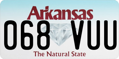 AR license plate 068VUU