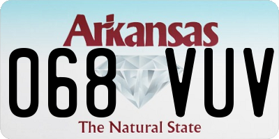 AR license plate 068VUV