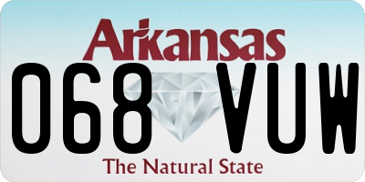 AR license plate 068VUW