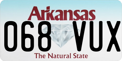 AR license plate 068VUX
