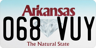 AR license plate 068VUY