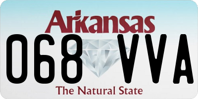 AR license plate 068VVA