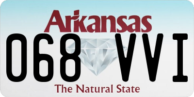 AR license plate 068VVI