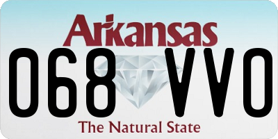 AR license plate 068VVO