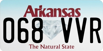 AR license plate 068VVR