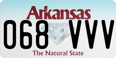 AR license plate 068VVV