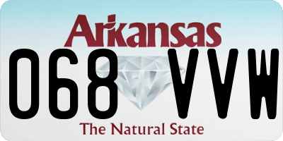 AR license plate 068VVW