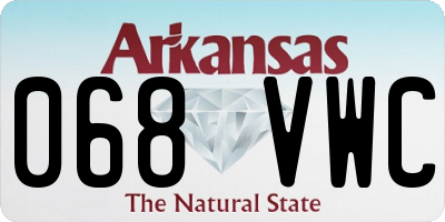 AR license plate 068VWC
