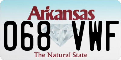 AR license plate 068VWF