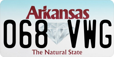 AR license plate 068VWG