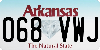 AR license plate 068VWJ