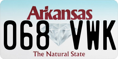 AR license plate 068VWK