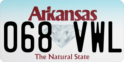AR license plate 068VWL