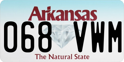 AR license plate 068VWM