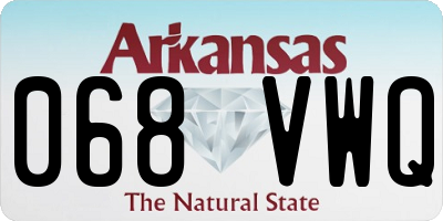 AR license plate 068VWQ