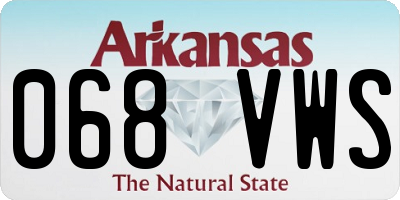 AR license plate 068VWS