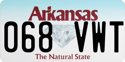 AR license plate 068VWT