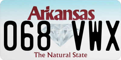 AR license plate 068VWX