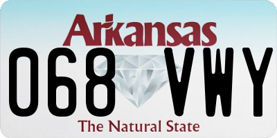 AR license plate 068VWY