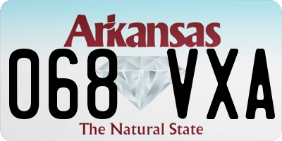 AR license plate 068VXA