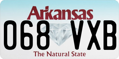 AR license plate 068VXB