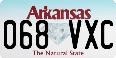 AR license plate 068VXC