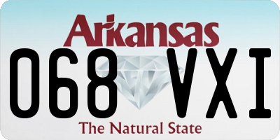 AR license plate 068VXI