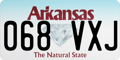 AR license plate 068VXJ