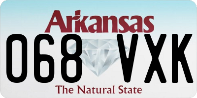 AR license plate 068VXK