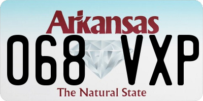 AR license plate 068VXP