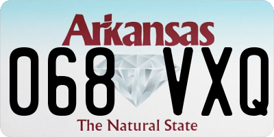 AR license plate 068VXQ